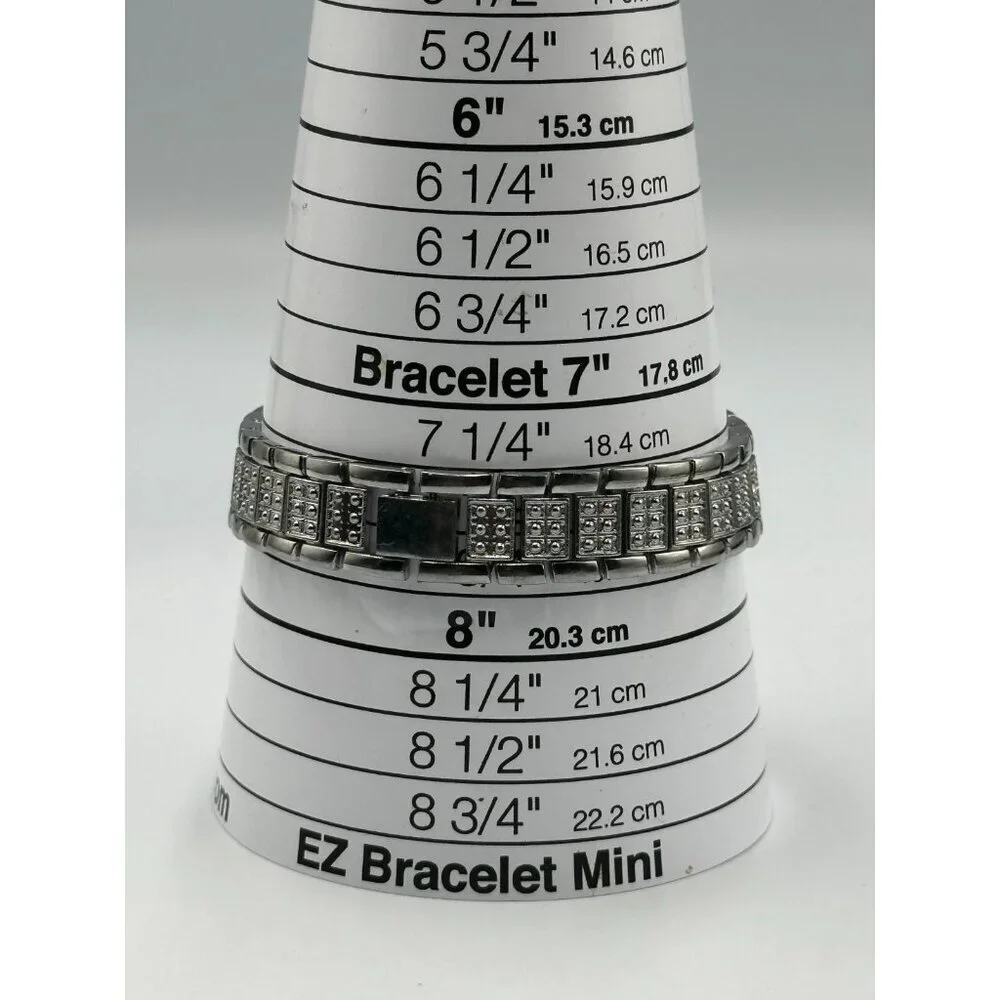 3/$30 Rhinestone Watch Women Silver Tone Pave Dial Roman Numerals Iced Out